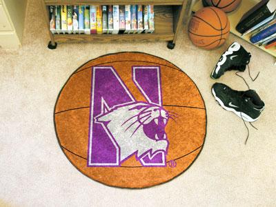 Fan Mats  LLC Northwestern Wildcats Basketball Mat Orange