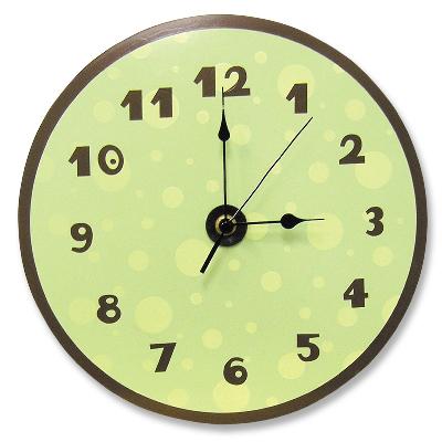 Trend Lab Sage and Brown Dot Wall Clock 