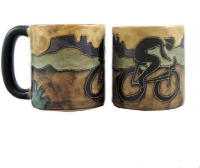 Mara Bicyclist Round Stoneware Mug 