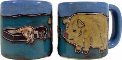 Mara 16 oz. Round Mug - Pigs 