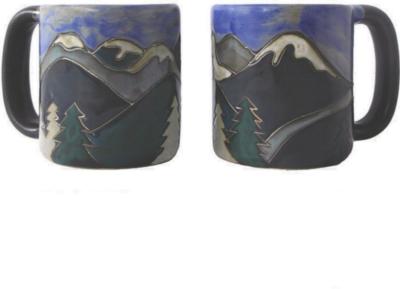 Mara Snowy Mountains Round Stoneware Mug 