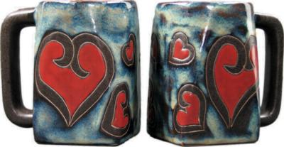 Mara 12 oz. Square Mug - Hearts 