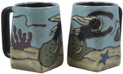 Mara Mermaid Square Stoneware Mug 