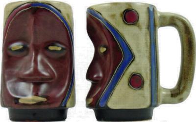 Mara 15oz Sculpted Stein - Face Dark 
