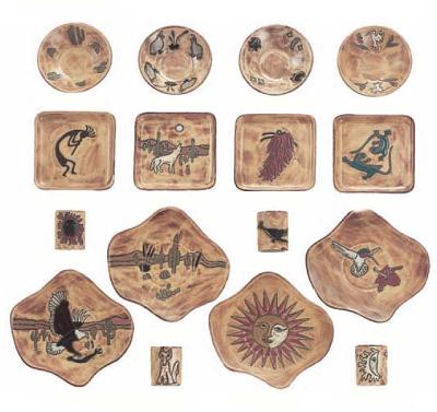 Mara 16 Pc. Dinnerware - Desert Earthtones 