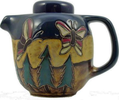 Mara 44oz Tea Pot - Butterfly/Trees 