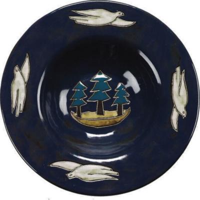 Mara 12in Pasta Plate - Animals/Birds 