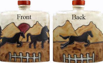 Mara 24 oz. Square Decanter - Equestrian/Horses 