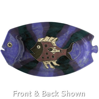 Mara Large Fish Platter Blue Green