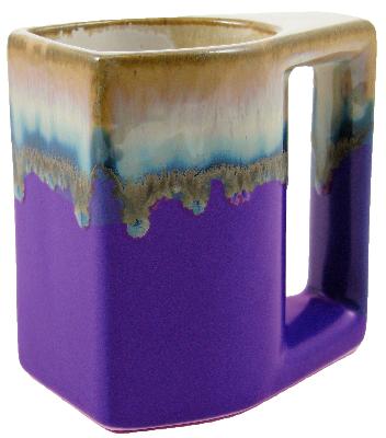 Mara Purple Square Mug Set of 4 