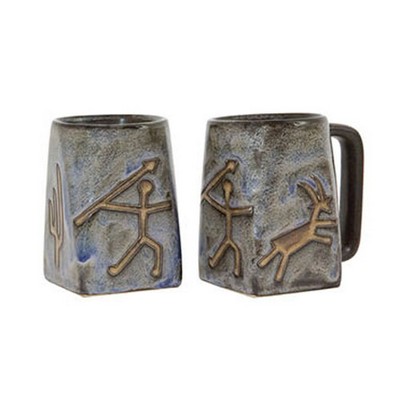 Mara Petroglyph Blue Square Mug 