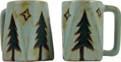 Mara 12 oz. Square Mug - Pine Trees 