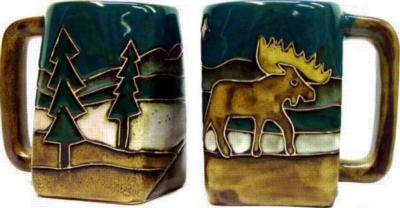 Mara 12 oz. Square Mug - Moose 