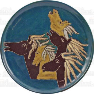 Mara 12in Dinner Plate - Horses 