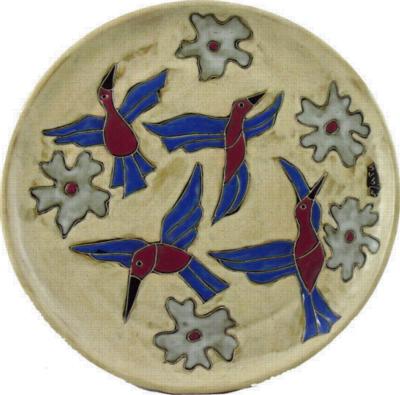 Mara 12in Dinner Plate - Hummingbird 