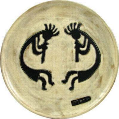 Mara 12in Dinner Plate - Dueling Kokopellis 