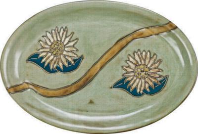 Mara 16in Oval Serving Platter - Sunflower 