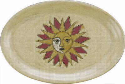 Mara 16in Oval Serving Platter - Suns 