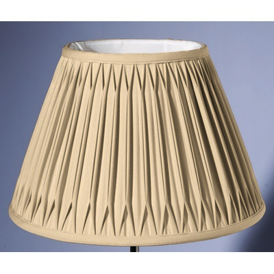 Lake Shore Lampshades 12in Transitional Bell, Double Smocked Pleat 