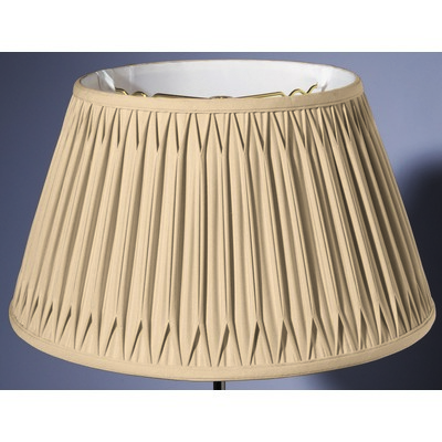 Lake Shore Lampshades 17in Shallow Drum, Double Smocked Pleat 