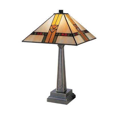 Dale Tiffany Edmond Mission Table Lamp Antique Bronze