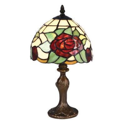 Dale Tiffany Indian Rose Accent Lamp Antique Bronze