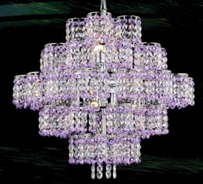 Dale Tiffany Somerset Chandelier Polished Chrome Finish with Blue-Violet