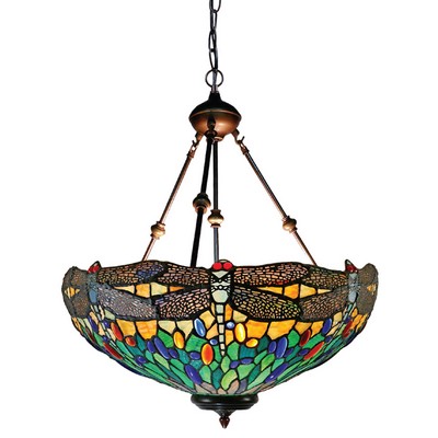 Dale Tiffany Anacapa Dragonfly Pendant Dark Brown