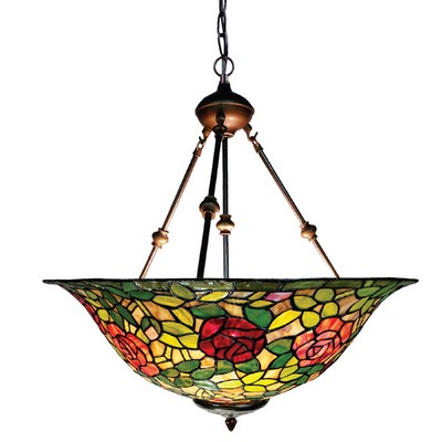 Dale Tiffany Rosebush Inverted Pendant Dark Brown