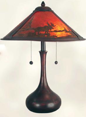 Dale Tiffany Traditional Rustic Table Lamp Antique Bronze Finish