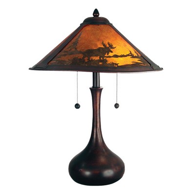 Dale Tiffany Traditional Rustic Table Lamp Antique Bronze Finish