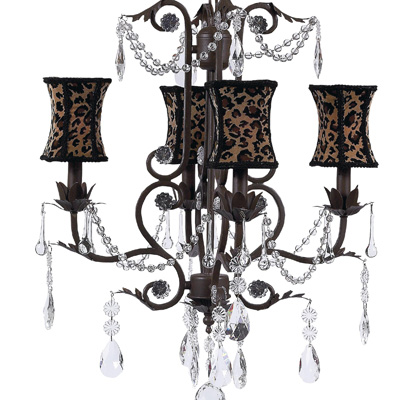 Jubilee Collection Hourglass Chandelier Shade on Valentino Chandelier Mocha