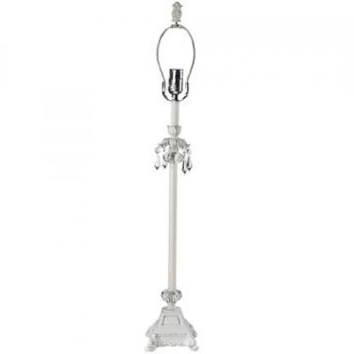 Jubilee Collection Large Crystal Dangle Glass Ball Base White