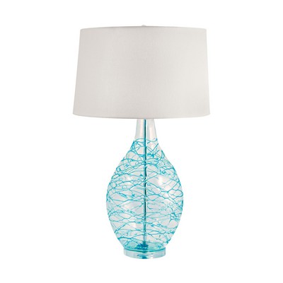 Lamp Works Blue Glass Coils Table Lamp 