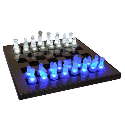 Lumisource LED Glow Chess Set Blue/White Blue / White