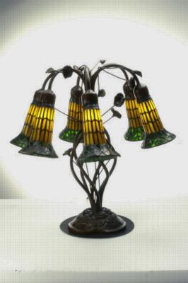 Meyda Tiffany 6 Light Lily Table Lamp 