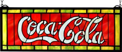 Meyda Tiffany Coca-Cola Stained Glass Window 