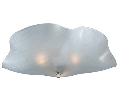 Meyda Tiffany Organic Art Glass Mist Flushmount White/Frosted Clear