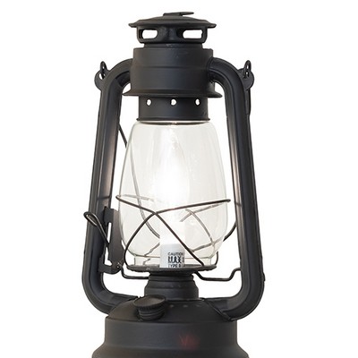 Meyda Tiffany 12in High Miners Lantern Table Lamp Black Metal Finish;CLEAR