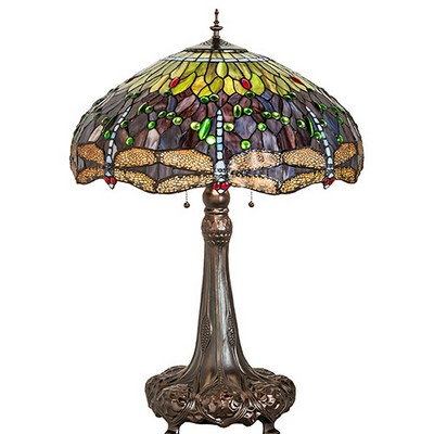Meyda Tiffany 31in High Tiffany Hanginghead Dragonfly Table Lamp 
