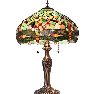 Meyda Tiffany 23in High Tiffany Hanginghead Dragonfly Table Lamp 