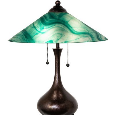 Meyda Tiffany 21in High Metro Mente Swirl Table Lamp 