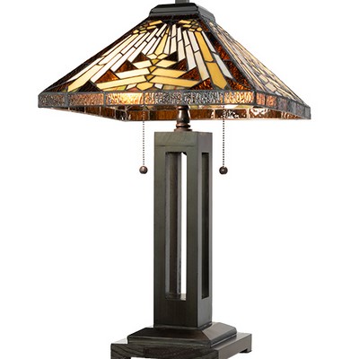 Meyda Tiffany 24in High Nuevo Mission Table Lamp 