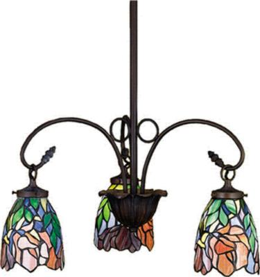 Meyda Tiffany 21 Inch Wide Iris 3 Light Chandelier 