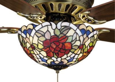 Meyda Tiffany 12 Inch wide Renaissance Rose Fan Light Fixture 
