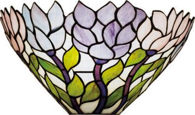 Meyda Tiffany 14 Inch Wide Wisteria Wall Sconce Beige Pink Pr Purple/Blue 59