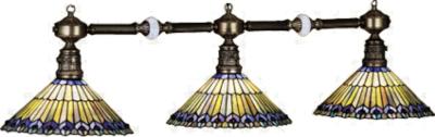 Meyda Tiffany 45 Inch Long Tiffany Jeweled Peacock 3 Light Island Pendant 