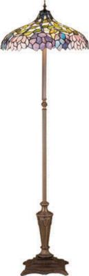 Meyda Tiffany Wisteria Floor Lamp Beige Pink Pr Purple/Blue 59