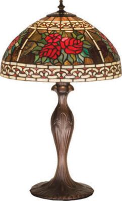 Meyda Tiffany Roses and Scrolls Table Lamp 