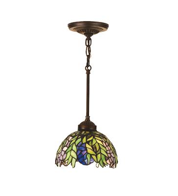 Meyda Tiffany Honey Locust Mini Pendant Lt Blue Pr Lt Green
